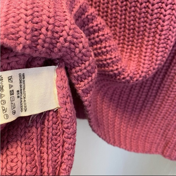 Free People Damsel Pullover Bell Sleeve V-Neck Sweater in Magenta - Picture 9 of 10